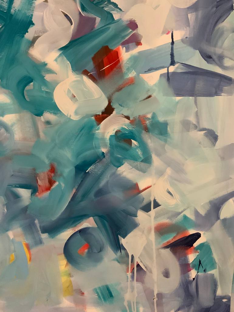 Original Abstract Expressionism Abstract Painting by Rodrigue Semabia