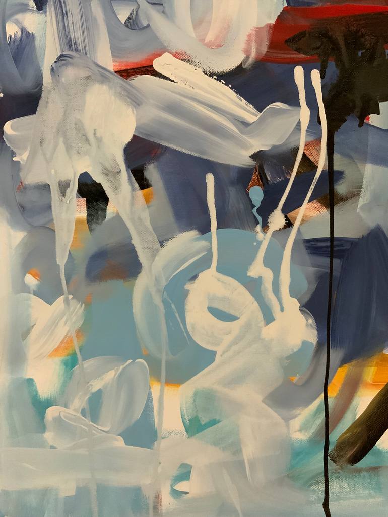 Original Abstract Expressionism Abstract Painting by Rodrigue Semabia