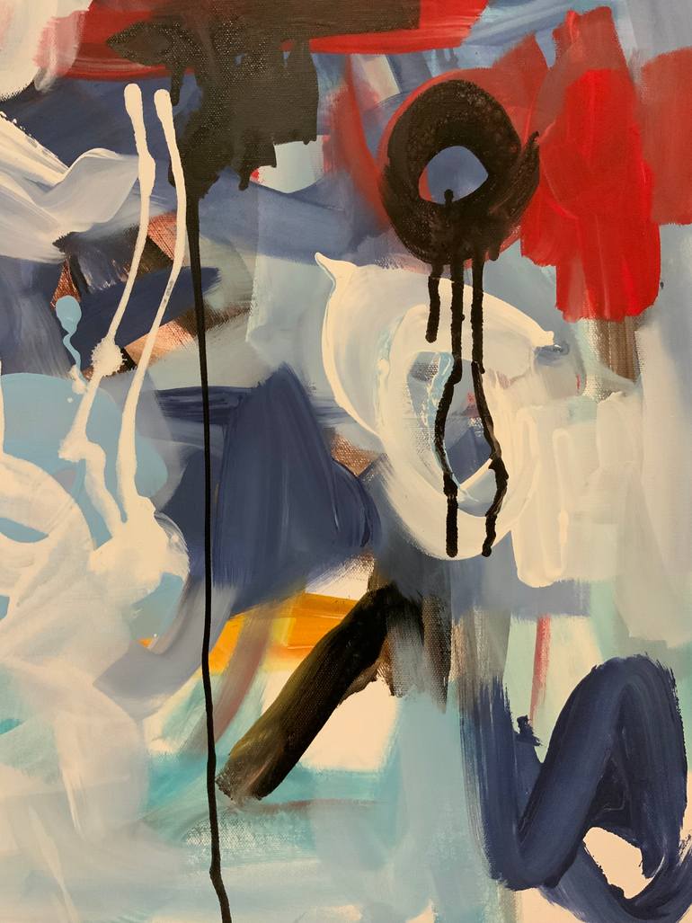 Original Abstract Expressionism Abstract Painting by Rodrigue Semabia