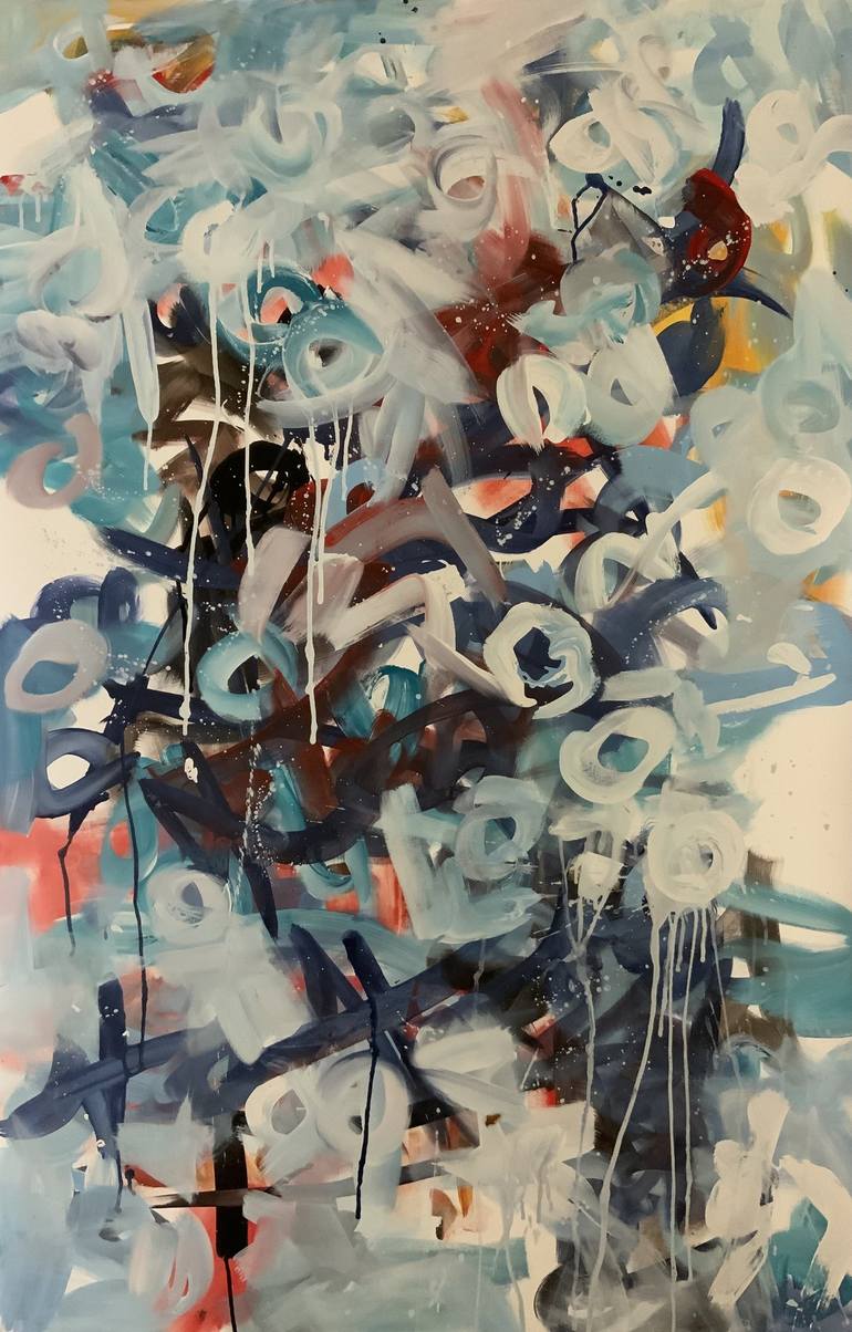 Original Abstract Expressionism Abstract Paintings by Rodrigue Semabia
