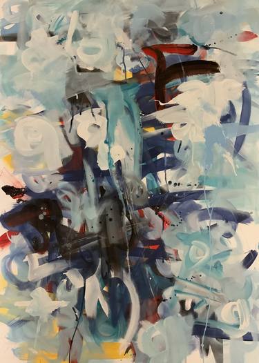 Original Abstract Expressionism Abstract Paintings by Rodrigue Semabia