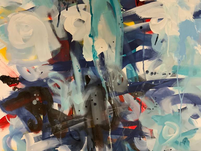 Original Abstract Expressionism Abstract Painting by Rodrigue Semabia