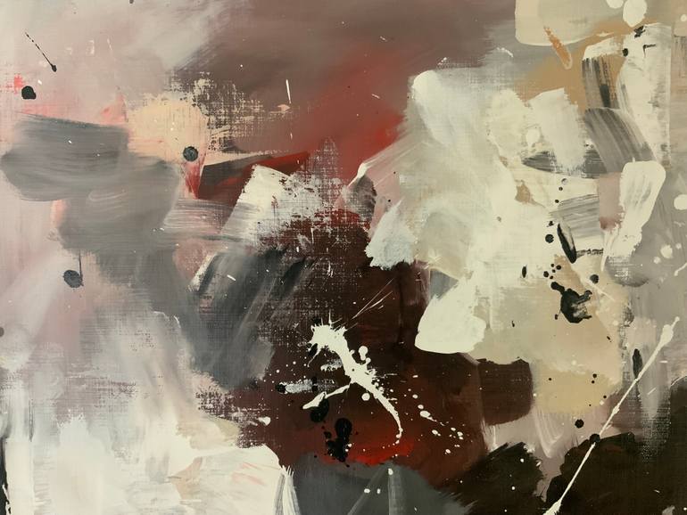 Original Abstract Expressionism Abstract Painting by Rodrigue Semabia