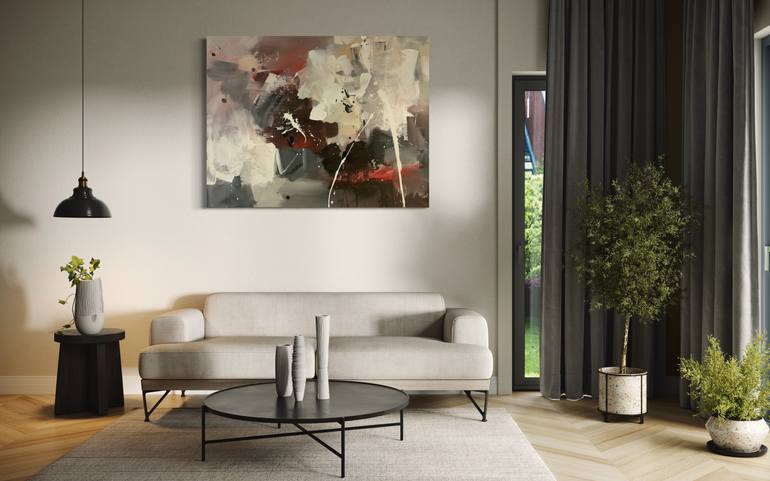 Original Abstract Expressionism Abstract Painting by Rodrigue Semabia