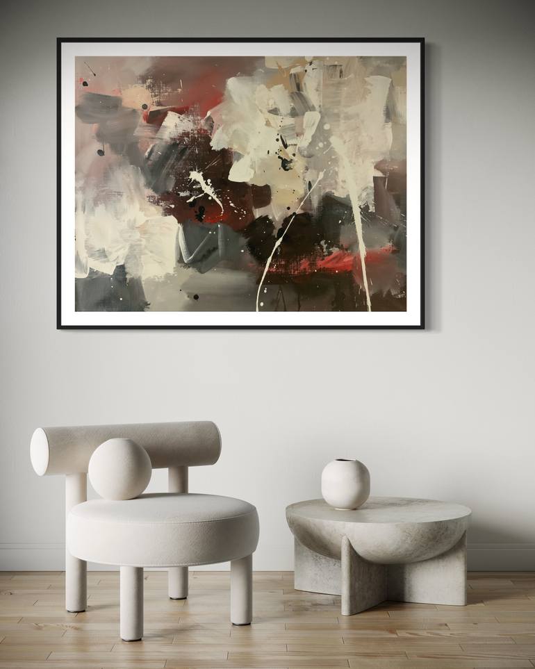 Original Abstract Expressionism Abstract Painting by Rodrigue Semabia