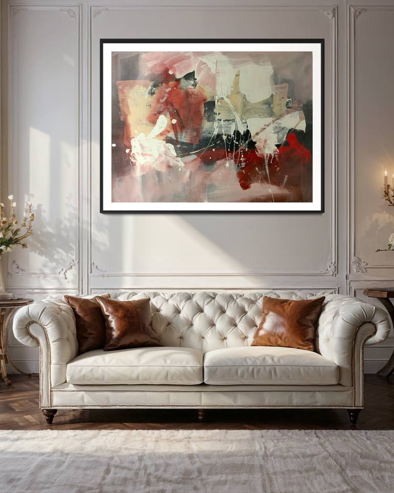 Original Abstract Expressionism Abstract Painting by Rodrigue Semabia