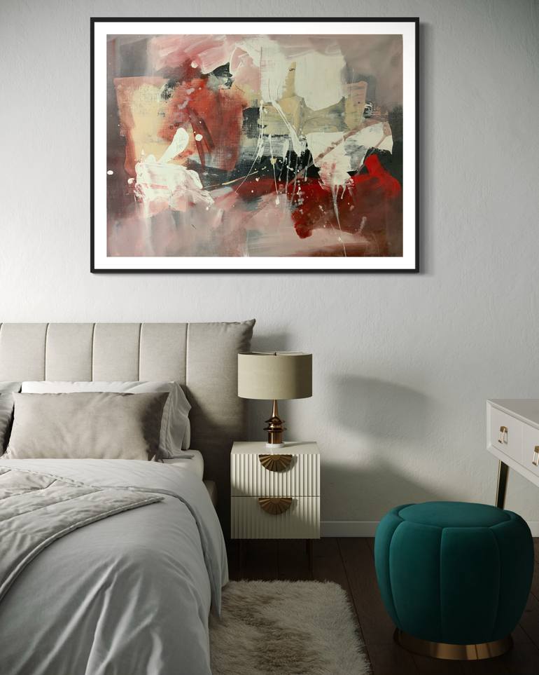 Original Abstract Expressionism Abstract Painting by Rodrigue Semabia