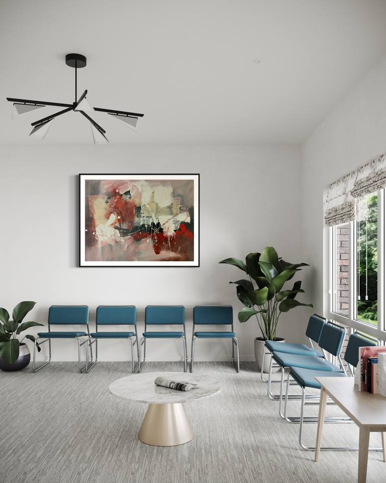 Original Abstract Expressionism Abstract Painting by Rodrigue Semabia