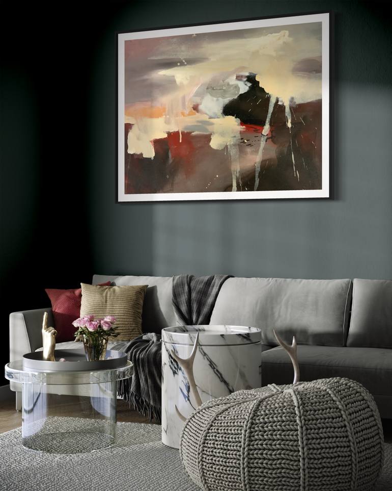 Original Abstract Expressionism Abstract Painting by Rodrigue Semabia