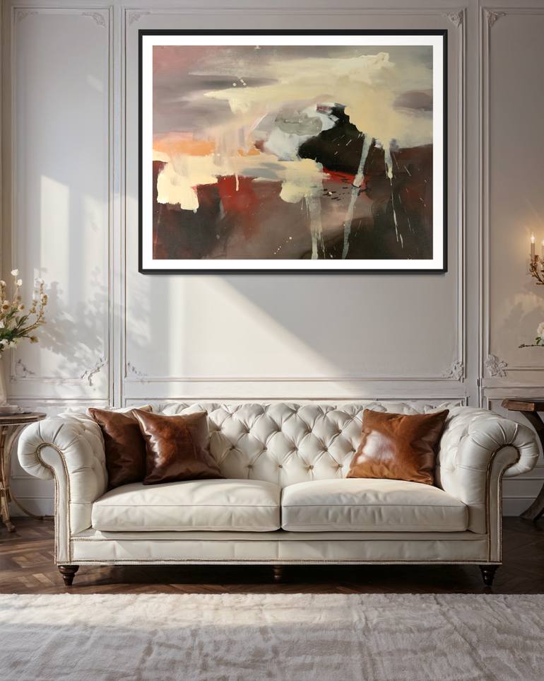 Original Abstract Expressionism Abstract Painting by Rodrigue Semabia
