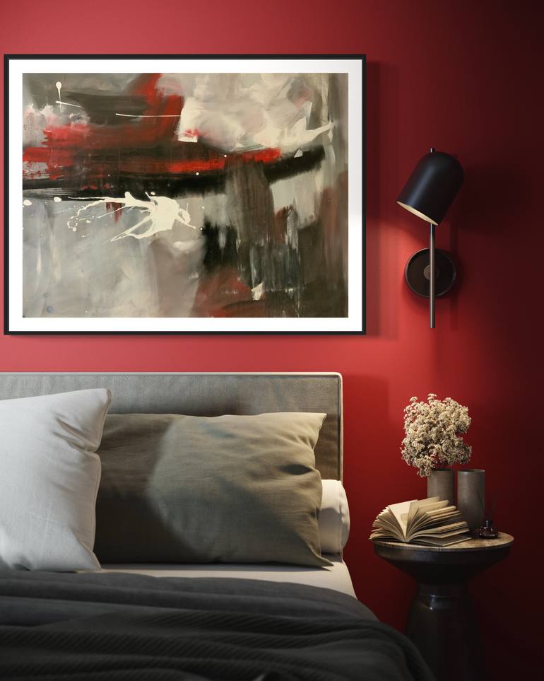 Original Abstract Expressionism Abstract Painting by Rodrigue Semabia