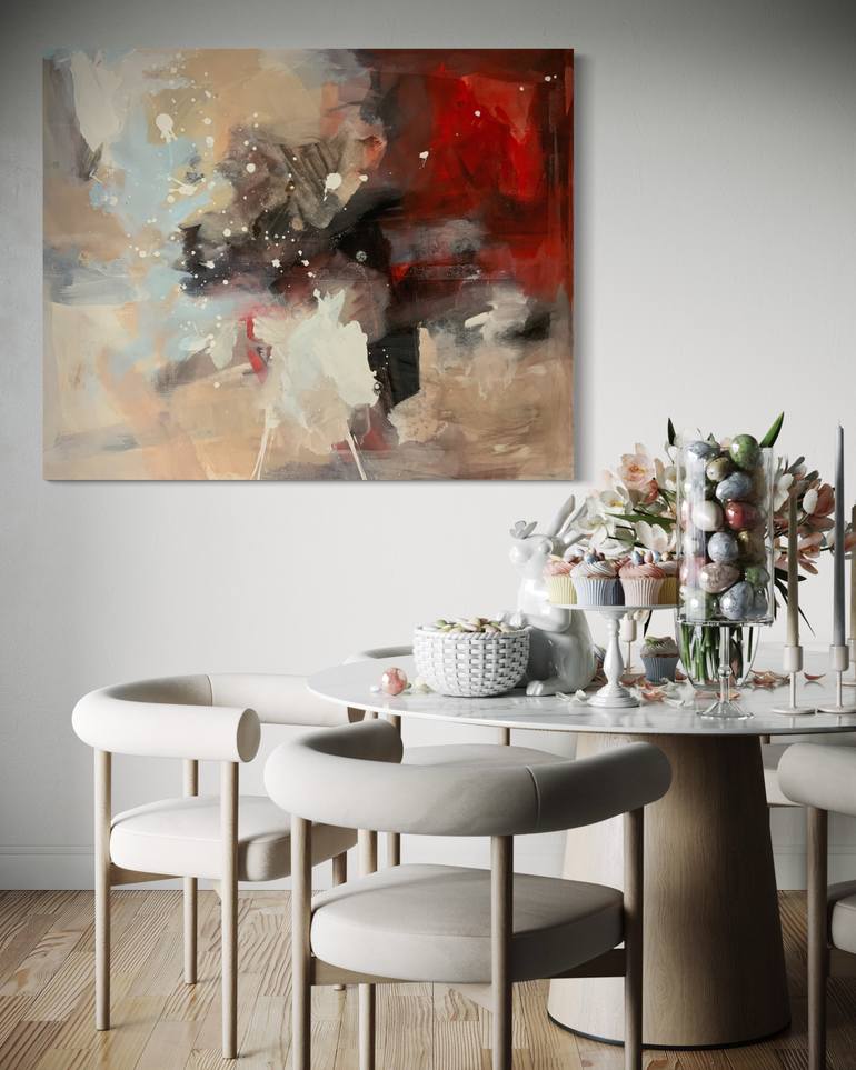 Original Abstract Expressionism Abstract Painting by Rodrigue Semabia