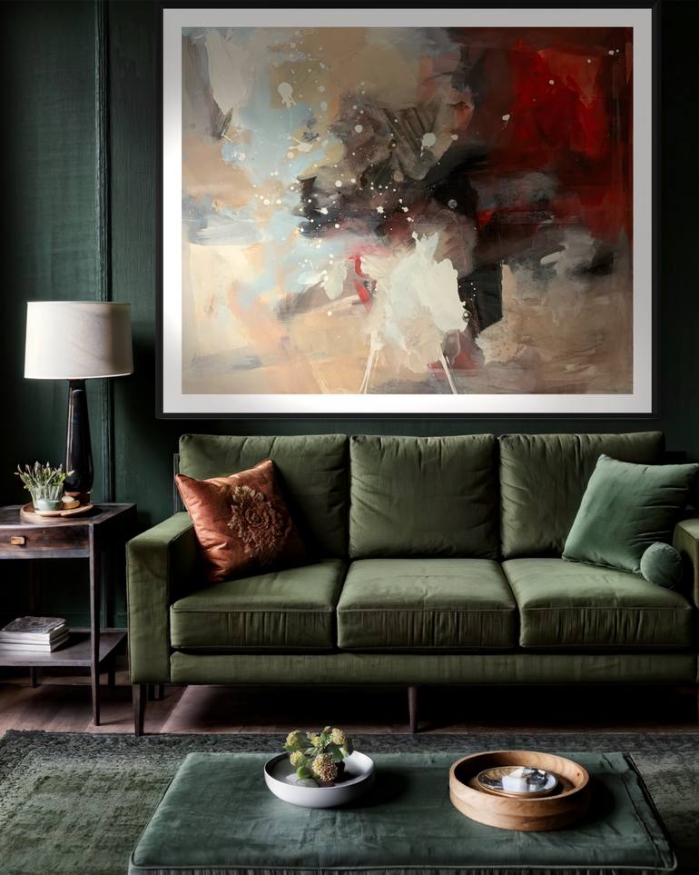 Original Abstract Expressionism Abstract Painting by Rodrigue Semabia