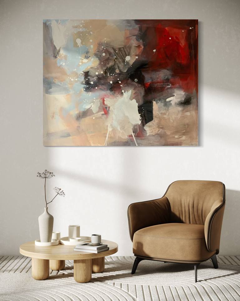 Original Abstract Expressionism Abstract Painting by Rodrigue Semabia