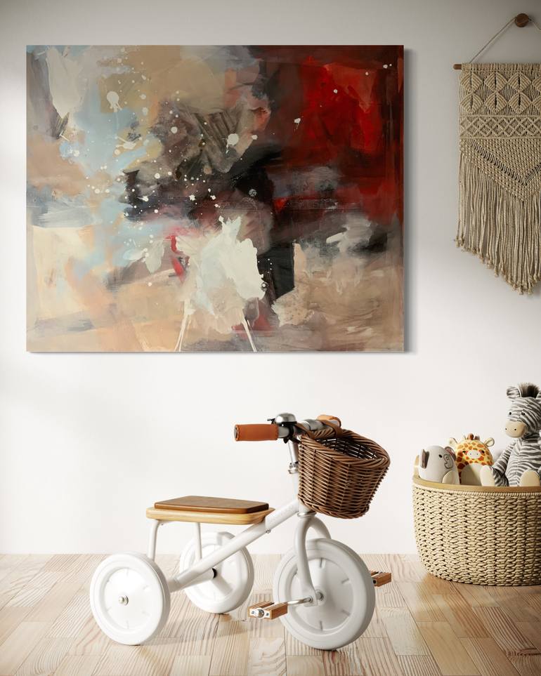 Original Abstract Expressionism Abstract Painting by Rodrigue Semabia