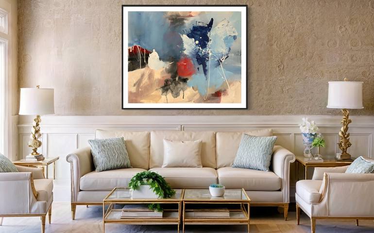 Original Abstract Expressionism Abstract Painting by Rodrigue Semabia