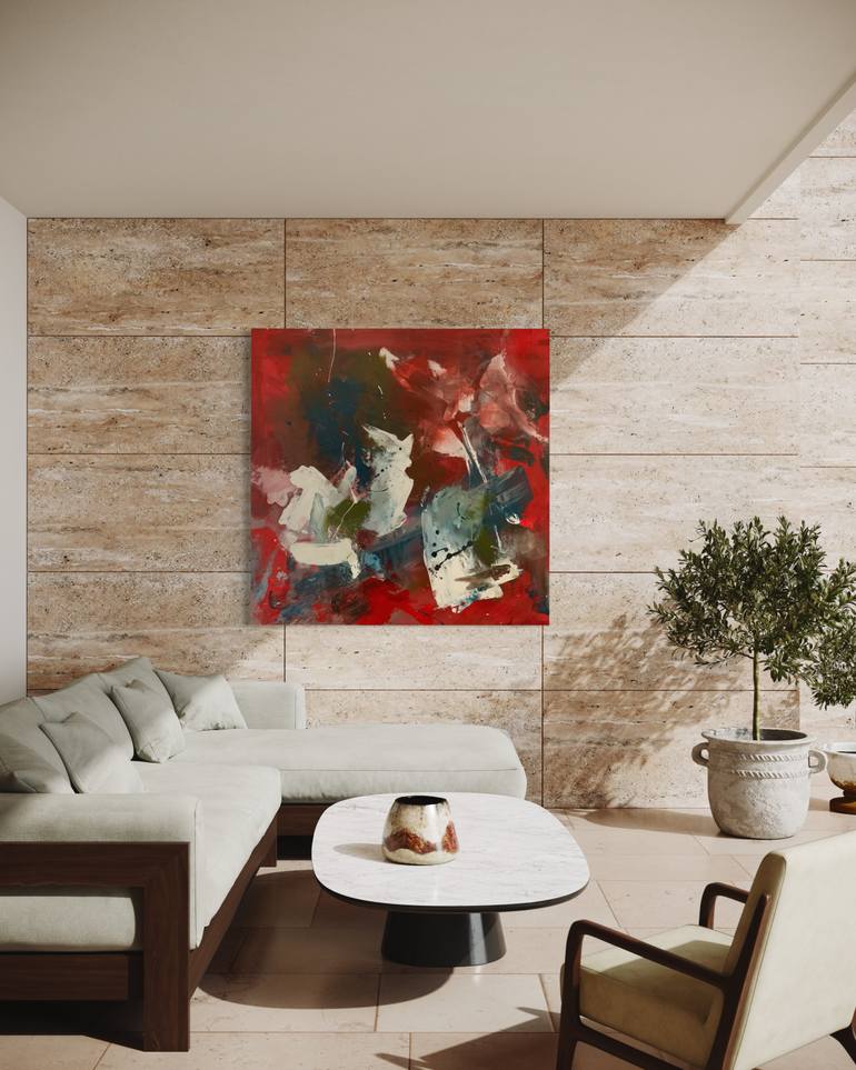 Original Abstract Expressionism Abstract Painting by Rodrigue Semabia