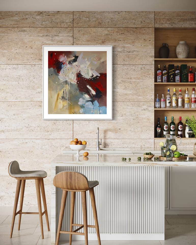 Original Abstract Expressionism Abstract Painting by Rodrigue Semabia