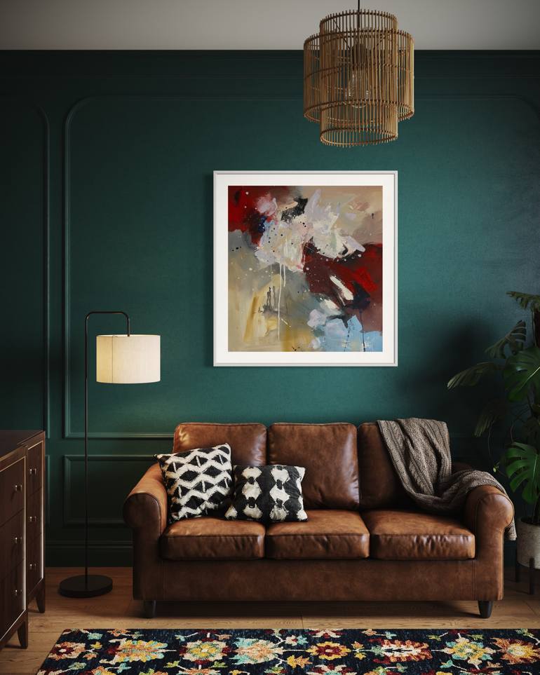 Original Abstract Expressionism Abstract Painting by Rodrigue Semabia