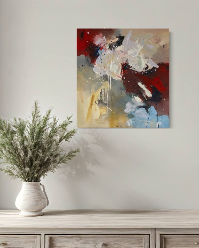 Original Abstract Expressionism Abstract Painting by Rodrigue Semabia