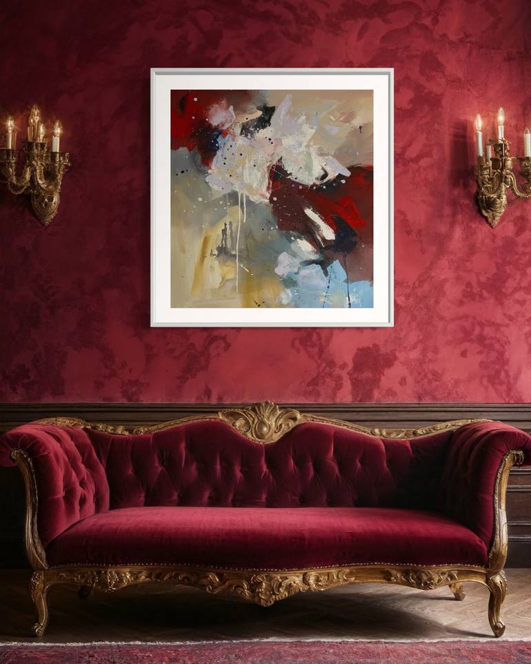 Original Abstract Expressionism Abstract Painting by Rodrigue Semabia