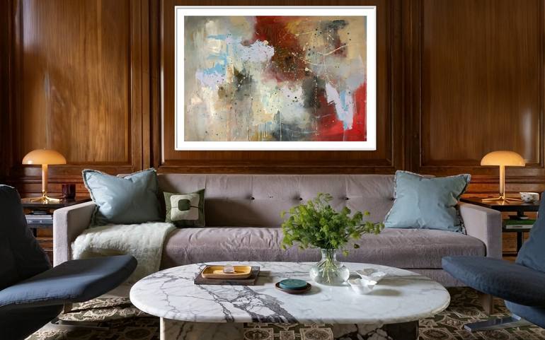 Original Abstract Expressionism Abstract Painting by Rodrigue Semabia