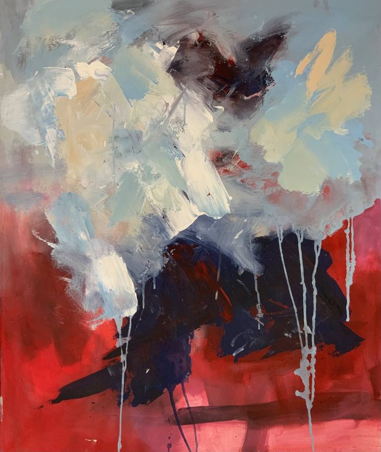 Original Abstract Expressionism Abstract Paintings by Rodrigue Semabia