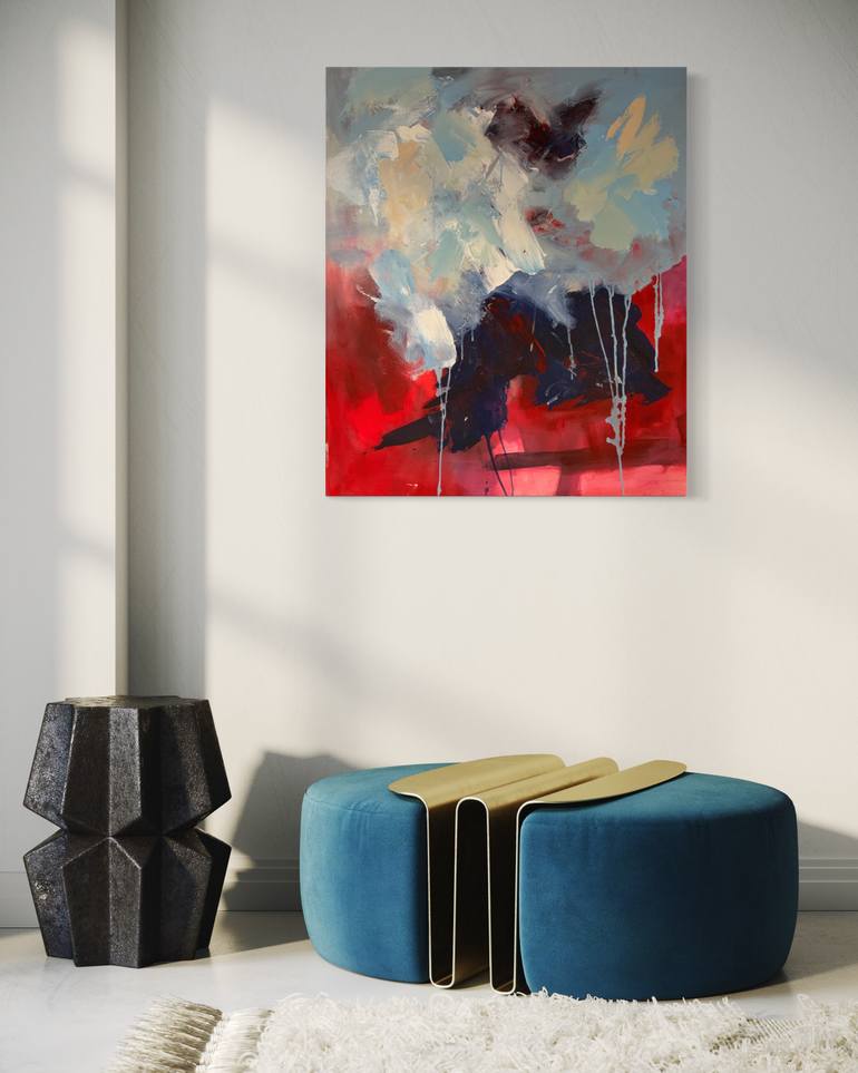 Original Abstract Expressionism Abstract Painting by Rodrigue Semabia