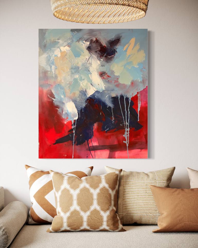 Original Abstract Expressionism Abstract Painting by Rodrigue Semabia