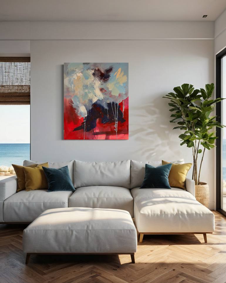 Original Abstract Expressionism Abstract Painting by Rodrigue Semabia