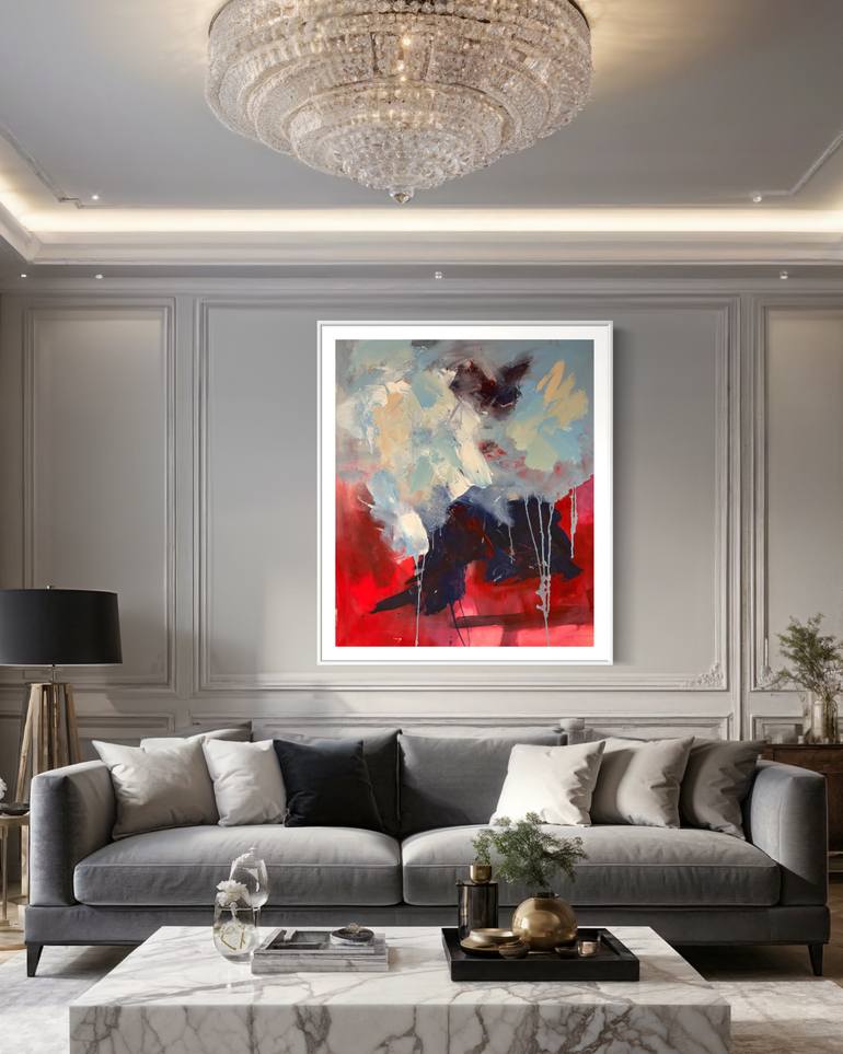 Original Abstract Expressionism Abstract Painting by Rodrigue Semabia