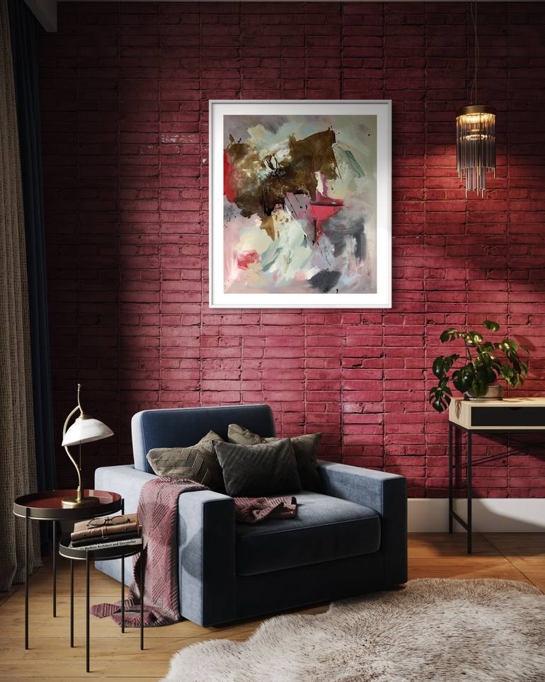 Original Abstract Expressionism Abstract Painting by Rodrigue Semabia