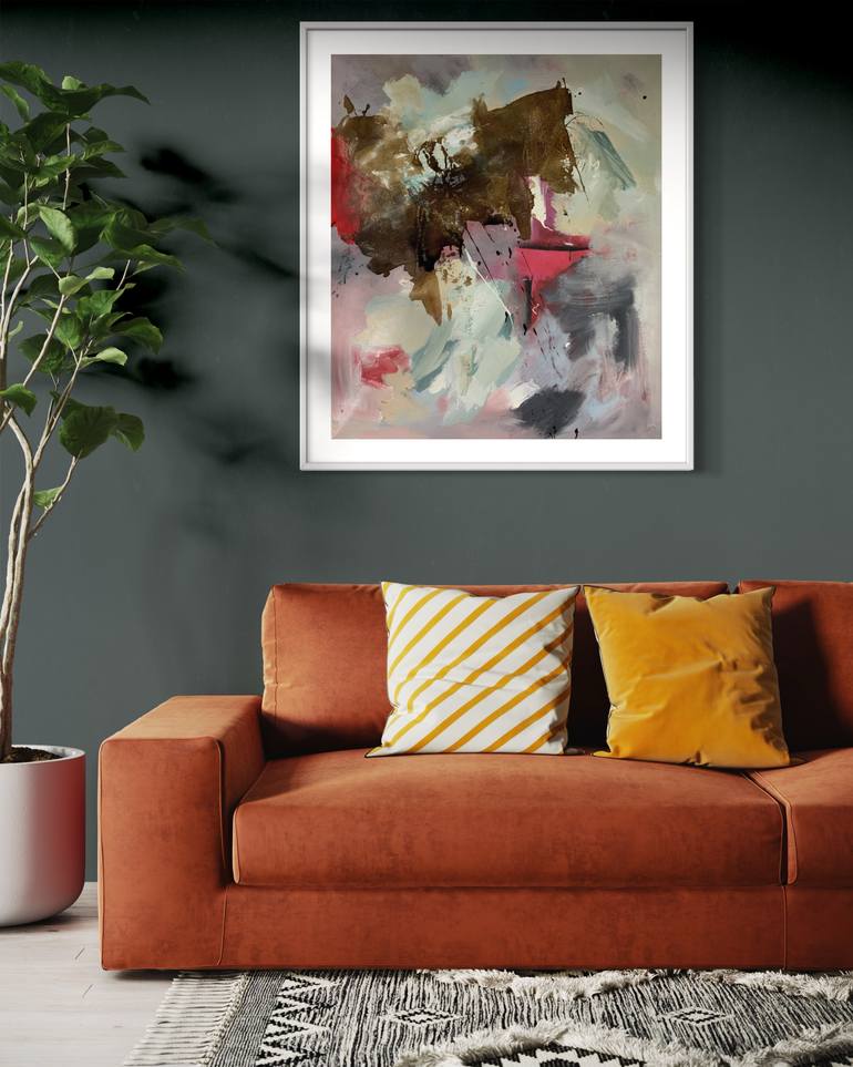 Original Abstract Expressionism Abstract Painting by Rodrigue Semabia