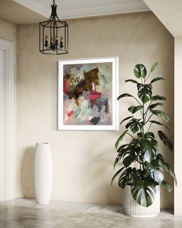 Original Abstract Expressionism Abstract Painting by Rodrigue Semabia