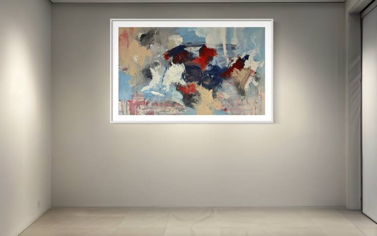 Original Abstract Expressionism Abstract Painting by Rodrigue Semabia