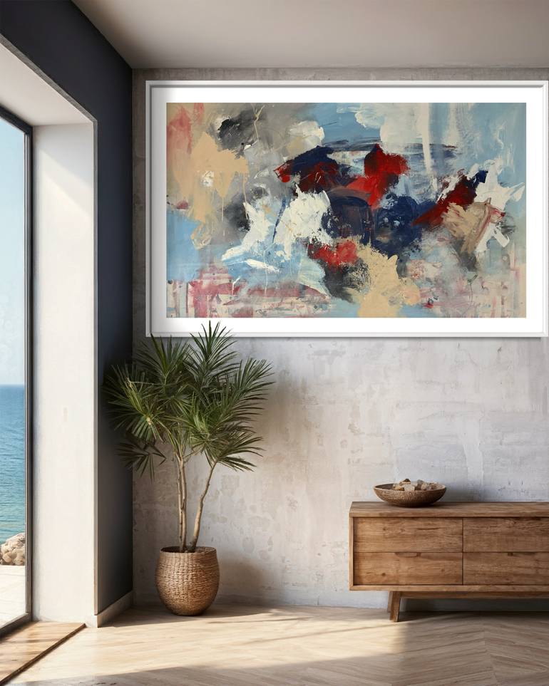 Original Abstract Expressionism Abstract Painting by Rodrigue Semabia