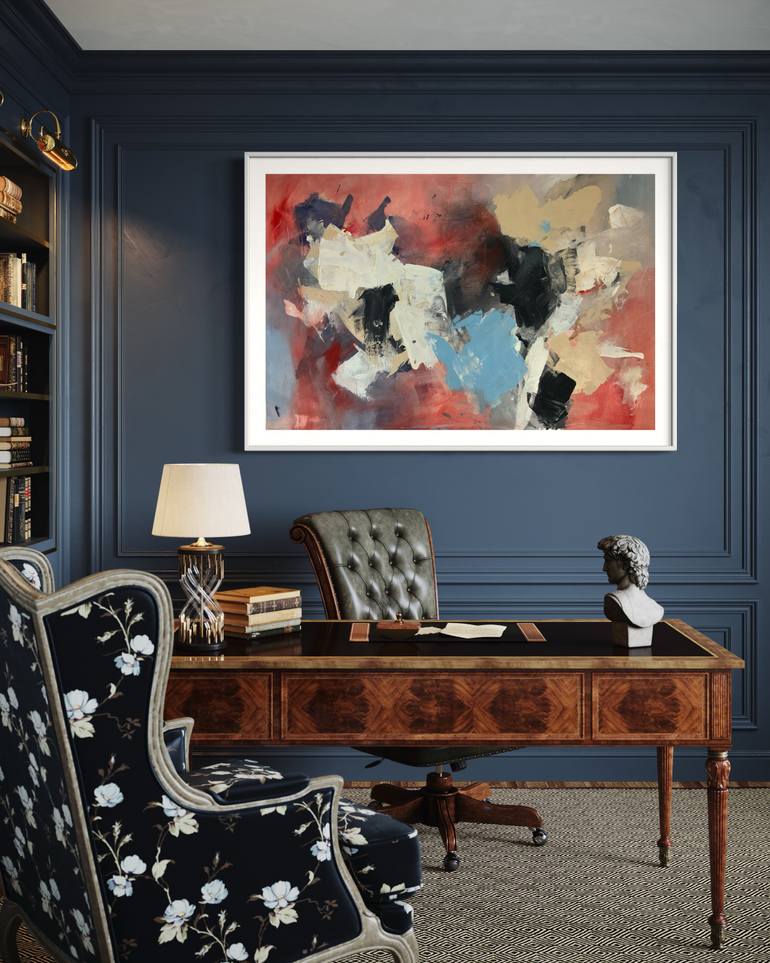 Original Abstract Expressionism Abstract Painting by Rodrigue Semabia