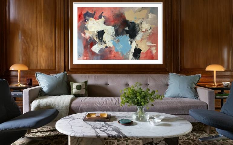 Original Abstract Expressionism Abstract Painting by Rodrigue Semabia