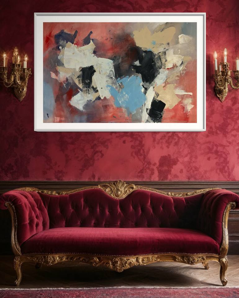 Original Abstract Expressionism Abstract Painting by Rodrigue Semabia