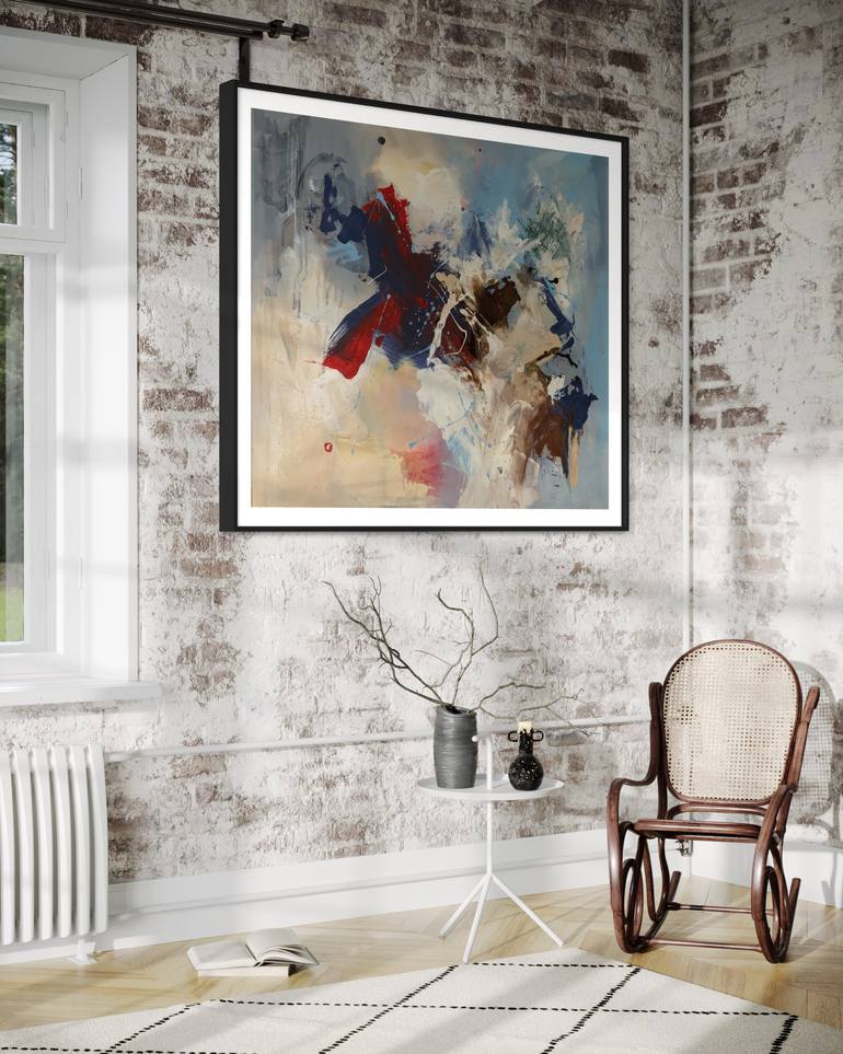 Original Abstract Expressionism Abstract Painting by Rodrigue Semabia