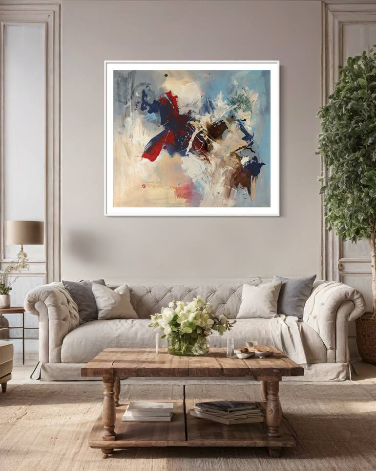 Original Abstract Expressionism Abstract Painting by Rodrigue Semabia