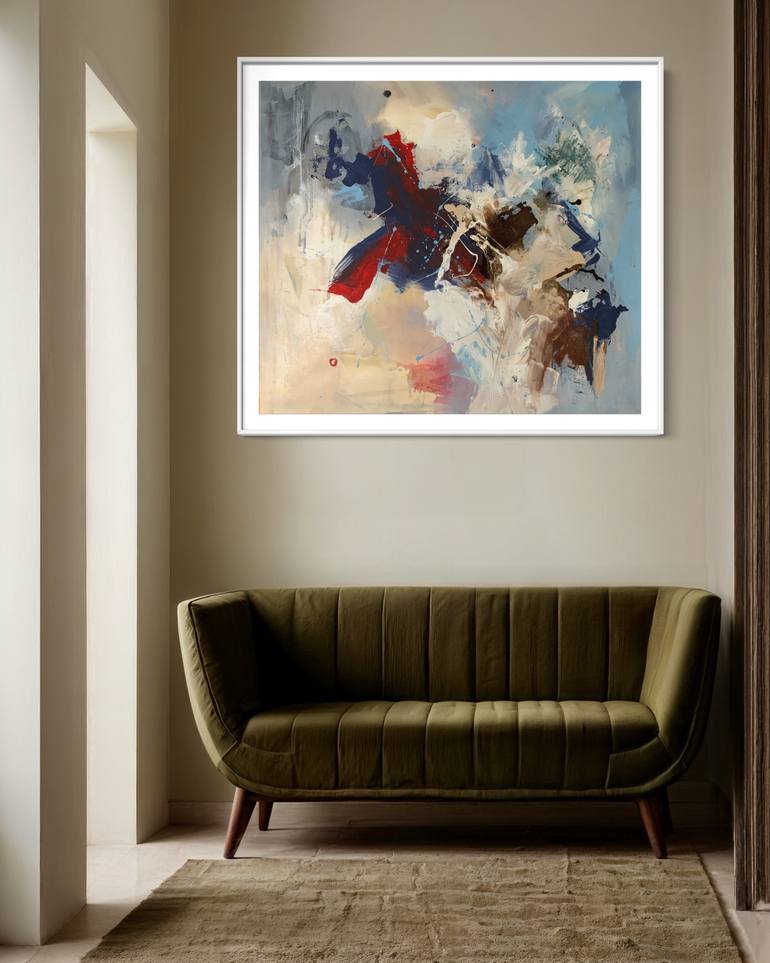 Original Abstract Expressionism Abstract Painting by Rodrigue Semabia
