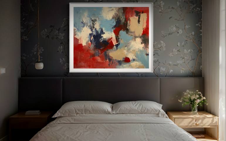 Original Abstract Expressionism Abstract Painting by Rodrigue Semabia