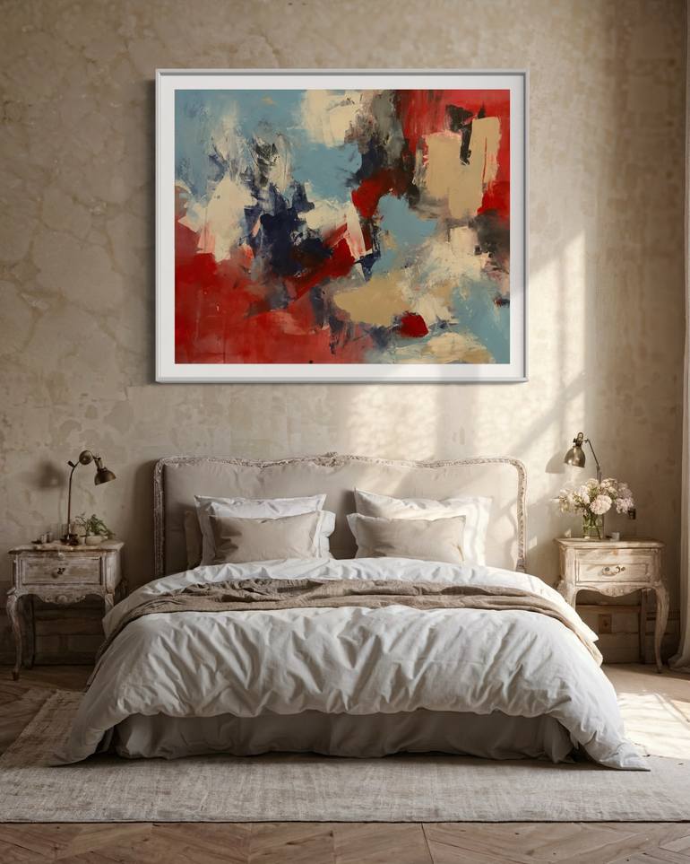 Original Abstract Expressionism Abstract Painting by Rodrigue Semabia