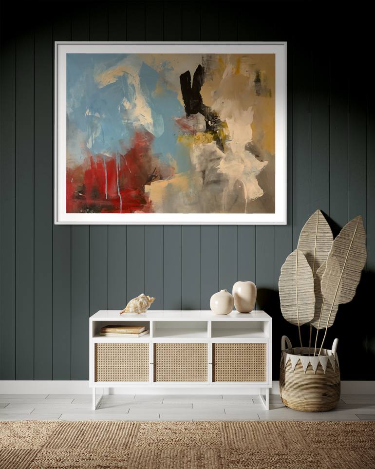 Original Abstract Expressionism Abstract Painting by Rodrigue Semabia