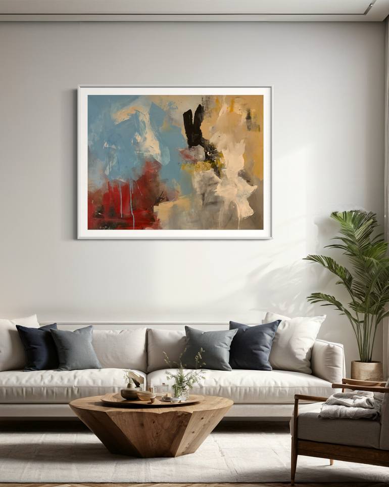 Original Abstract Expressionism Abstract Painting by Rodrigue Semabia
