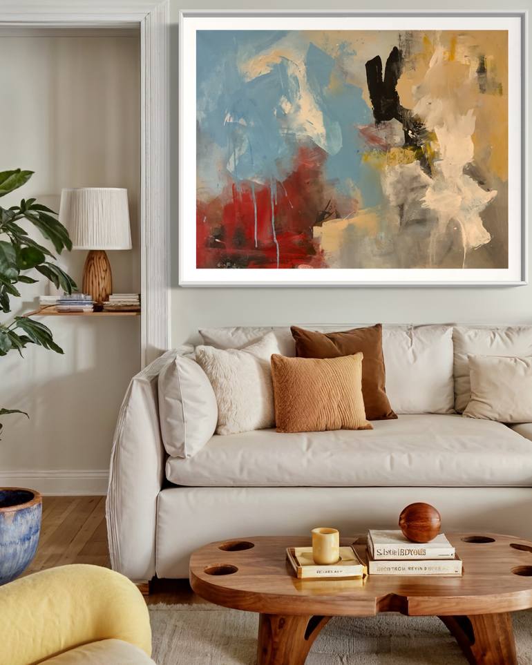 Original Abstract Expressionism Abstract Painting by Rodrigue Semabia