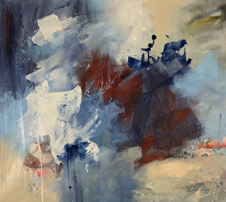 Original Abstract Expressionism Abstract Paintings by Rodrigue Semabia