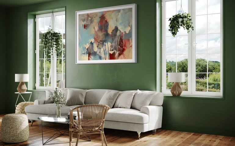 Original Abstract Expressionism Abstract Painting by Rodrigue Semabia