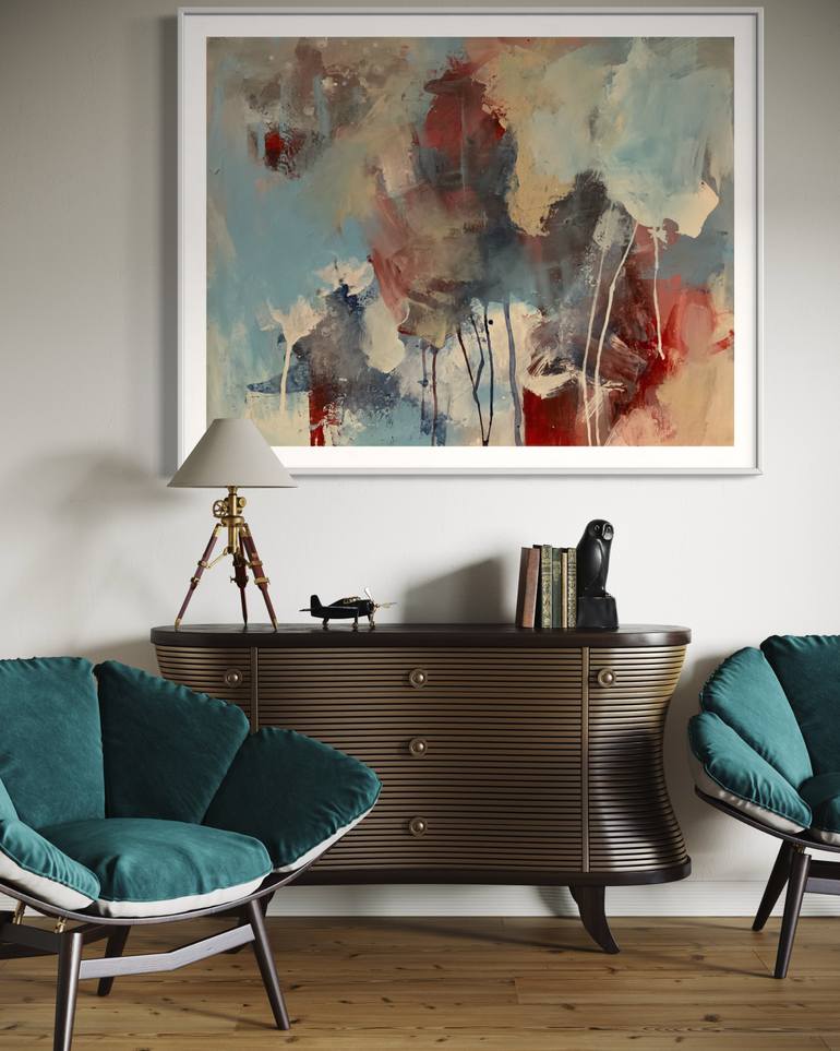 Original Abstract Expressionism Abstract Painting by Rodrigue Semabia